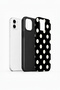 iPhone 12 Vorian Double Layer Black Cream Polka Dot Case - 2