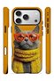iPhone 17 Pro Max Vorian Magsafe Double Layer Yellow Scarf Cat Case - 3