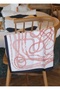 White Orange Patterned Cotton 70*70 Scarf - 2