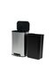 Square Brushed Stainless Steel Pedal Bin with Soft Close Lid Dustbin for Kitchen 12L Silver - 2