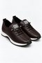 Women's Daily Thick Soled Smart Lace-Up Aspen Brown Sports Walking Shoes