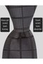 Black Square Patterned Gray Silk Tie – 8 cm Wide - 2