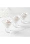 3-Piece Glass Coffee Serving Set – Striped Patterned Globe-Shaped Turkish Delight Bowl, Sugar Bowl, and Chocolate Bowl Set - 2