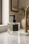 Transparent Glass Liquid Soap Dispenser with Black Cap 450 ml - 3