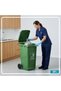 Heavy Duty Wheeled Plastic Garbage Bin without Pedal Outdoor Trash Can 120L Green - 4