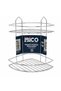 Double Layer Chrome Metal Bathroom Corner Shelf - Triangular Shower Shelf - 2