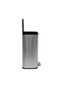 Square Brushed Stainless Steel Pedal Bin with Soft Close Lid Dustbin for Kitchen 12L Silver - 3