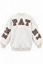 Women's Oversize Sweatshirt Empathy 3D Printed White – Crew Neck, 3 Thread Raster Fleece - 8