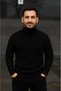 Men's Turtleneck Knitted Sweater Cotton Thick Corded Fabric Woven, Regular Fit Long Sleeve Winter m - 3