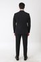 Slim Fit Double Slit Flexible Wool Black Vest Suit Tk 958 - 7