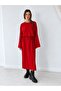 Maribel Belted Lace-Up Maxi Knit Dress Women's Red - 6