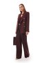Çift Düğmeli Çizgili Blazer Ceket - 2