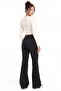 Black Women's Two-Thread Relaxed Fit Wide Leg Sweatpants - 5
