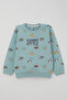 Baby Boy Tracksuit Set with Fun Puppies Pattern, 9 Months - 3 Years, Water Green - 2