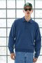 Men's Polo Collar Buttoned Knitwear Blue Sweater - 2