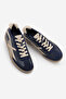 Women's Sneaker Lace-Up Sports Shoes Alvena Navy Blue Suede - 4