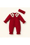 Baby Girl Strawberry Collared Jumpsuit Set 0–3/3–6/6-9 Months - 5