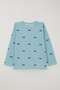 Boy's Pajama Set with Sea Theme and Shark Pattern, Ages 4-8, Turquoise - 4