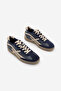 Women's Sneaker Lace-Up Sports Shoes Alvena Navy Blue Suede - 6