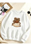 Sonbahar Mix Printed Oversize Cotton Basic Sweatshirt - 2