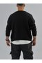 Single Button Black Knitwear Men's Cardigan Coc3578 - 4