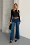 Women's Elastic Waist Flexible Comfortable Fit Wide Leg Pants