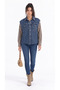 Plaid Sleeve Denim Shirt - 3