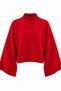 Red Bat Sleeve Crop Sweater - 24136 - 2