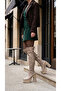 Women's Leather Look Platform Sole Thick Heeled Long Boots - 5