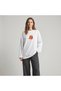 Nubarco White Oversize Wide Cut Long Sleeve 100% Cotton Summer Printed Tshirt