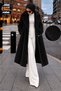Double-Breasted Collar Lined Araboy Coat Tsd260297 Black - 2
