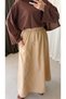 Terry Cotton Skirt with Pockets - Milk Coffee - 2