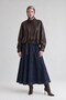 Belted Bomber Leather Jacket Dark Brown - 3