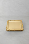 Royal Corda 2 Pieces Cast Iron Edged Stainless Steel Square Coffee Presentation Serving Tray 22X22 cm