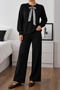 Women's Sporty and Stylish Scarf Detailed Knitwear Double Set