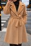 Double-Breasted Collar Lined Araboy Coat Tsd260297 Camel - 4