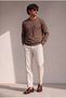 Classic Wool-Blend Crew Neck Men's Knitwear Sweater - 3