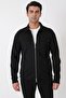 Comfort Fit Side Pocket Zippered Black Coat Mt 185