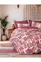 Ethnic Single-Size Duvet Cover Set, Estilo Burgundy