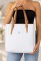 Long Strap Women's Hand and Shoulder Bag White - 3