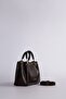Gold Detailed Hand and Shoulder Bag Dark Brown - 3