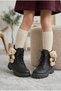 Wnt Cute Teddy Bear Detailed Comfortable Sole Zippered Girls' Ankle Boots - 3