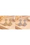 Women's Stone Clover Dangle Earrings – Gold and Silver Color Sparkling Stylish Earrings