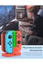 محطة شحن FYOUNG لوحدات التحكم Joy-Con الخاصة بجهاز Switch OLED - محطة شحن مع كابل USB من النوع C - أسود - 7