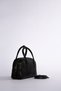 Round charm hand and shoulder bag black - 3
