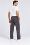 Loose Fit Comfortable 3-Thread Fabric with Stopper and Side Piping Baggy Men's Anthracite Sweatpants - 7