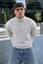 Men's Full Turtleneck Knitwear Gray Sweater - 2