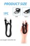 كابل شحن USB C 2 في 1 بطول 1 متر، سلك شحن سريع USB Type C و Micro USB، مزود بتقنية مزامنة البيانات بقوة 2.4 أمبير - 5