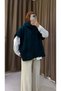 Nora Soft Turtleneck Sleeveless Knitwear Sweater - Petrol Green