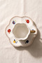 Viola Floral Porcelain 2-Person Coffee Cup Set with Gold Color Handles and Flower-Shaped Saucers 90 ml Turkish Coffee Cup Set - 5